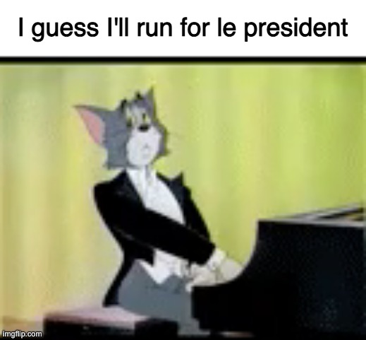 I guess I'll run for le president | made w/ Imgflip meme maker