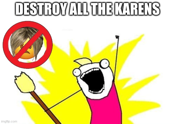 X All The Y | DESTROY ALL THE KARENS | image tagged in memes,x all the y | made w/ Imgflip meme maker