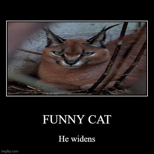 Big Floppa Is Calling Funny Caracal Big Cat Meme Poster