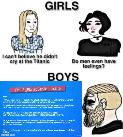 F | image tagged in do men even have feelings | made w/ Imgflip meme maker