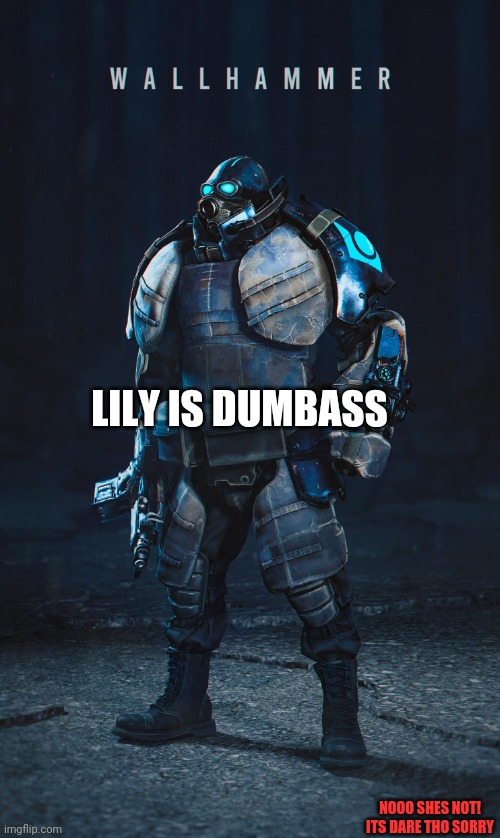 offical user | LILY IS DUMBASS; NOOO SHES NOT! ITS DARE THO SORRY | image tagged in offical user | made w/ Imgflip meme maker