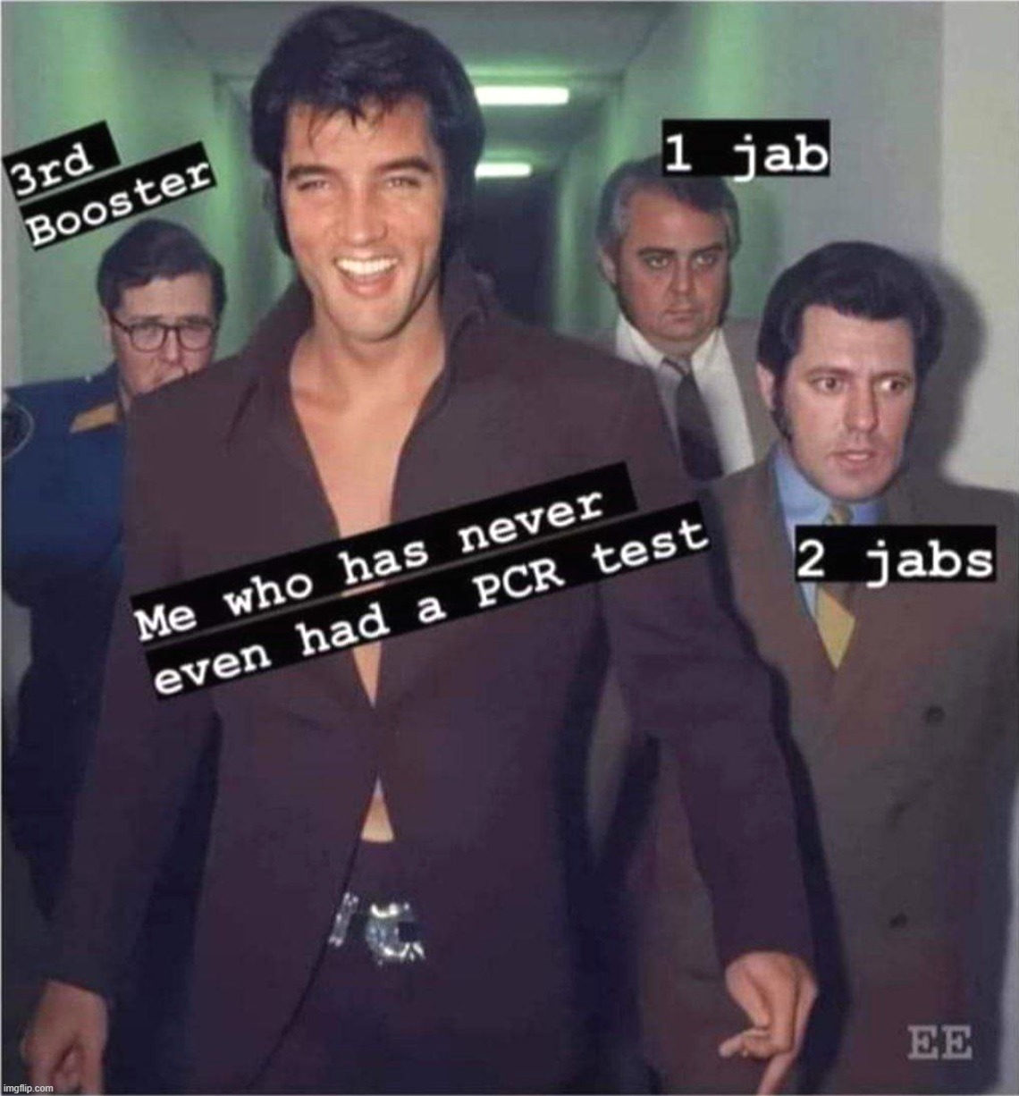 image tagged in elvis,covid,jab,biden,vaccine,joes butt hasnt been wiped in 42 days | made w/ Imgflip meme maker