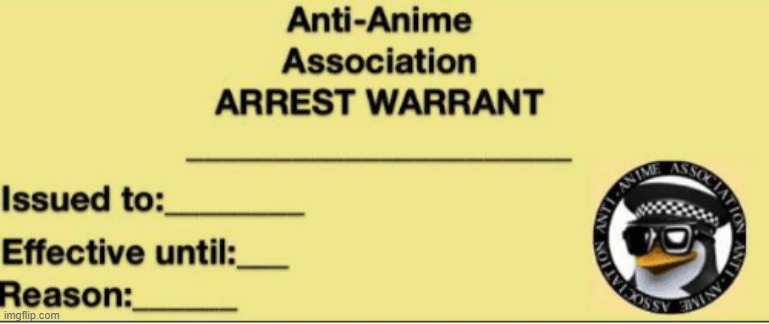 new template | image tagged in aaa arrest warrant | made w/ Imgflip meme maker