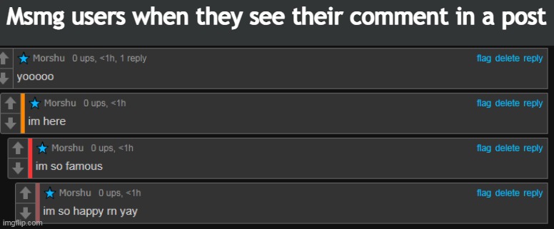 FR- | Msmg users when they see their comment in a post | made w/ Imgflip meme maker