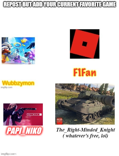 My favorite game | PAPI_NIKO | made w/ Imgflip meme maker
