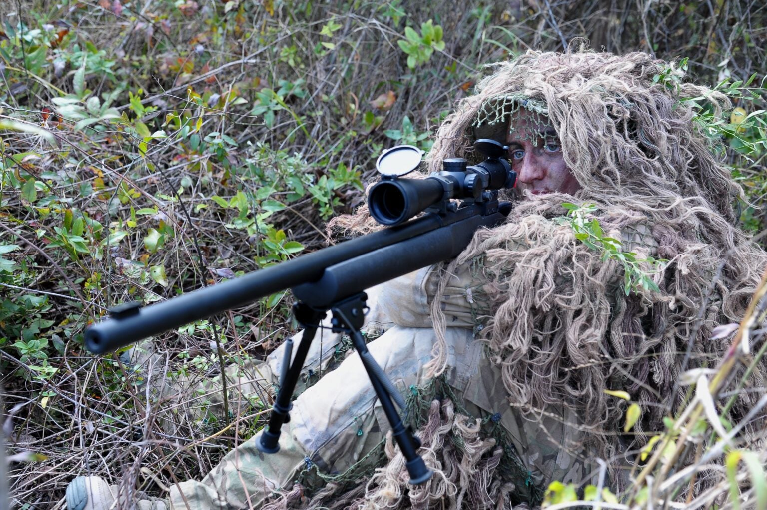 High Quality Ghillie suited sniper Blank Meme Template