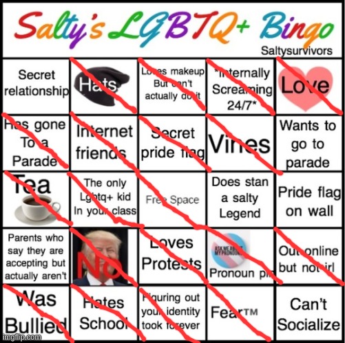 The Pride Bingo | image tagged in the pride bingo | made w/ Imgflip meme maker