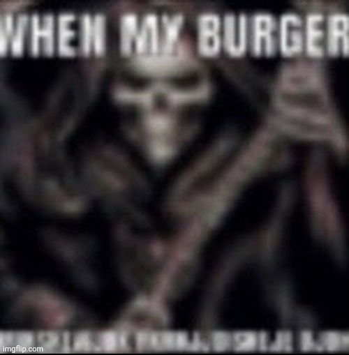 When my burger | image tagged in burger | made w/ Imgflip meme maker