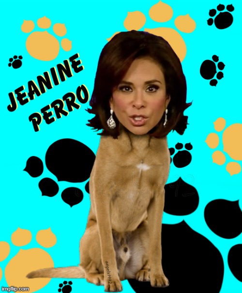 jeanine perro | image tagged in perro,jeanine pirro,judge pirro,faux news,faux,clown car republicans | made w/ Imgflip meme maker