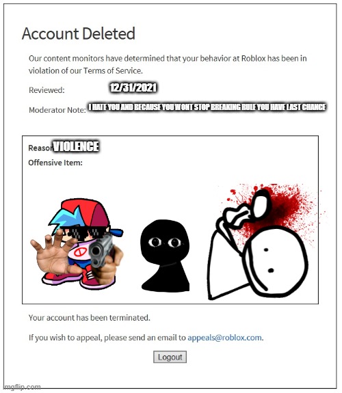 roblox bans Memes & GIFs - Imgflip