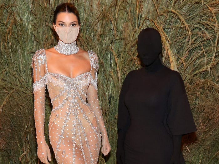 High Quality Kim Kardashian Met Gala 2021 Blank Meme Template