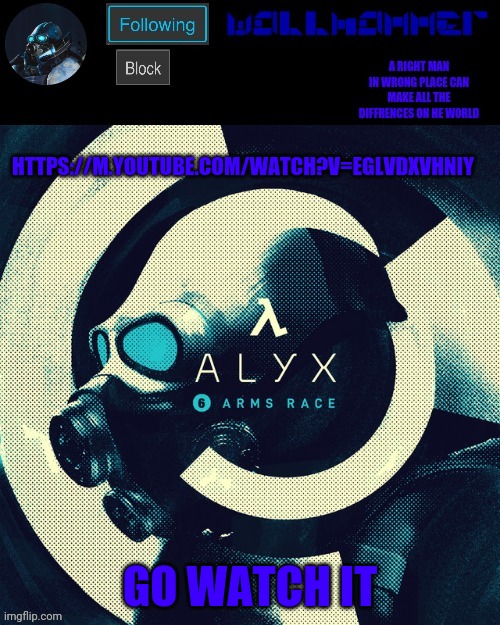https://m.youtube.com/watch?v=egLVDXvhniY | HTTPS://M.YOUTUBE.COM/WATCH?V=EGLVDXVHNIY; GO WATCH IT | image tagged in wallhammer | made w/ Imgflip meme maker