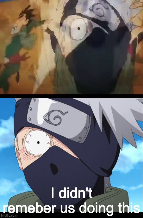 everyone when someone sneezed |  I didn't remeber us doing this | image tagged in kakashi,funny paused moments | made w/ Imgflip meme maker