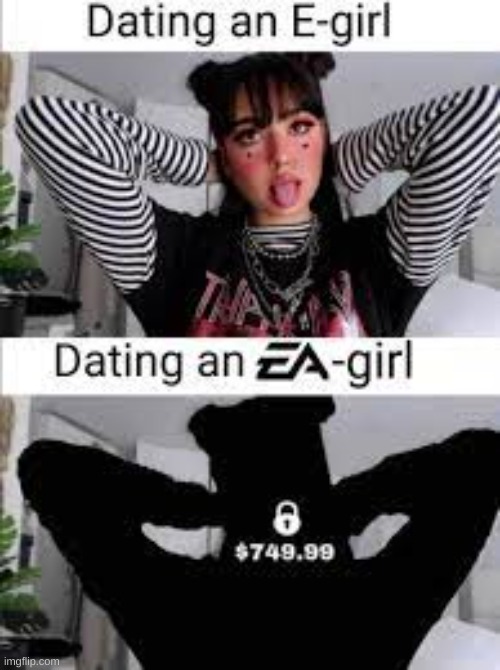 E | image tagged in e-girl | made w/ Imgflip meme maker