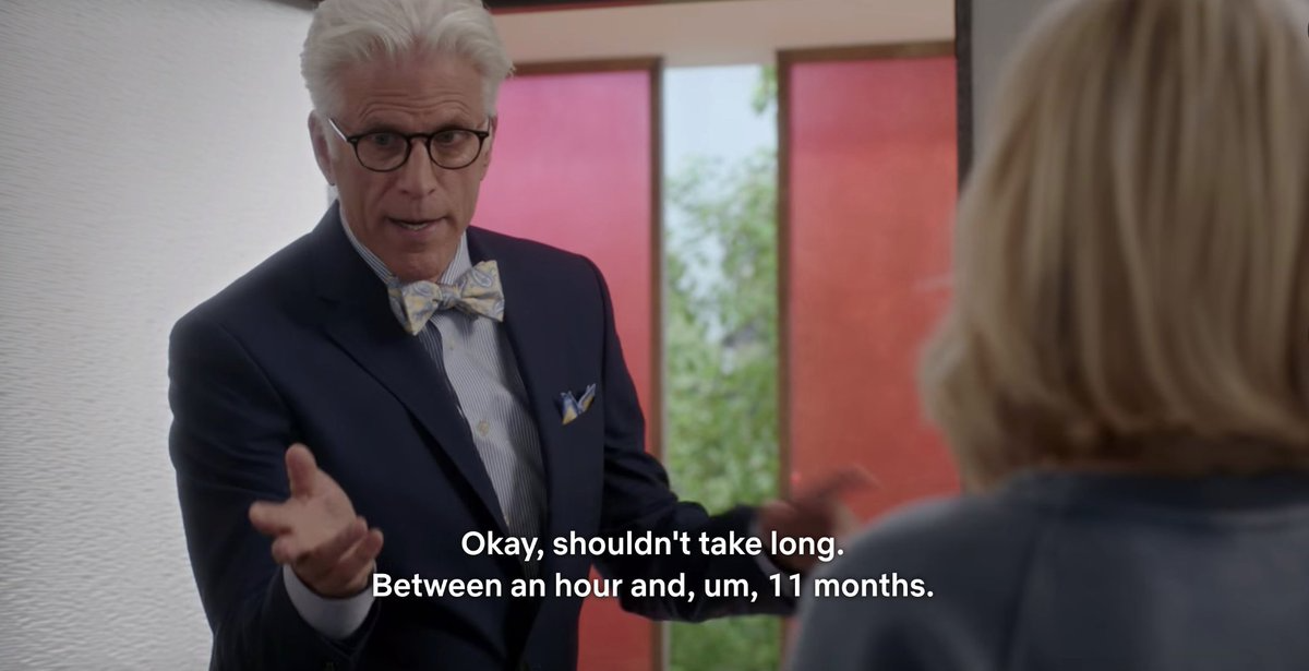 High Quality Good Place Hour 11 Months Blank Meme Template
