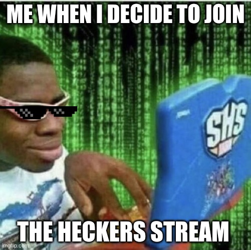 https://imgflip.com/m/hecker | ME WHEN I DECIDE TO JOIN; THE HECKERS STREAM | image tagged in ryan beckford | made w/ Imgflip meme maker