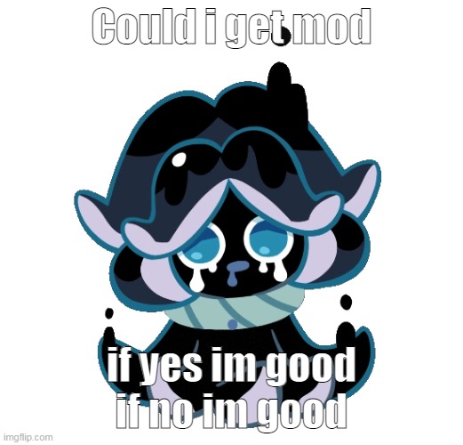On my main, not this acc | Could i get mod; if yes im good if no im good | image tagged in squid ink cookie | made w/ Imgflip meme maker