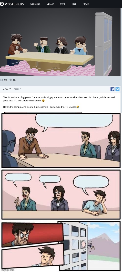 Found this on mecabricks, and wow | image tagged in memes,boardroom meeting suggestion | made w/ Imgflip meme maker