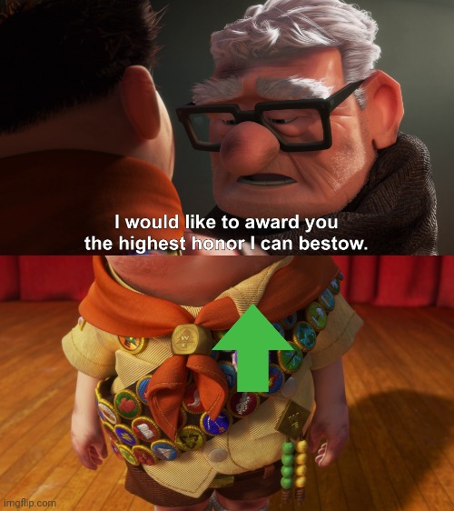 up pixar template | image tagged in up pixar template | made w/ Imgflip meme maker