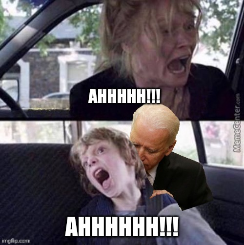 JOE BIDEN IS CREEPY | AHHHHH!!! AHHHHHH!!! | image tagged in joe biden,sniffing hair,why cant you just be normal | made w/ Imgflip meme maker