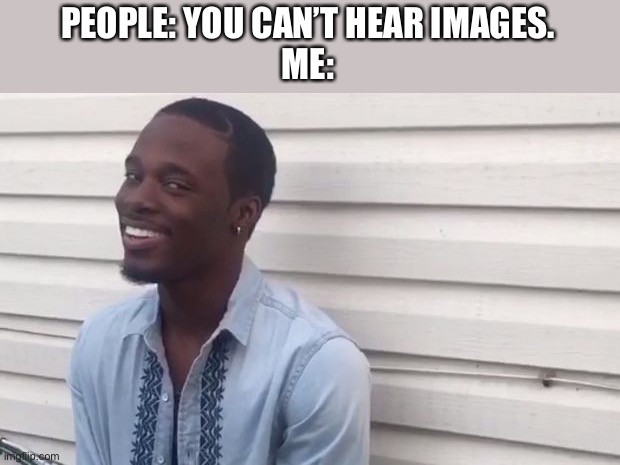 Why you always lyin' | PEOPLE: YOU CAN’T HEAR IMAGES.
ME: | image tagged in why you always lyin' | made w/ Imgflip meme maker