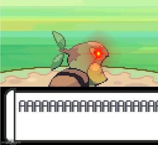 Turtwig aggressively screaming | image tagged in pokemon,diamond,pearl,turtle | made w/ Imgflip meme maker