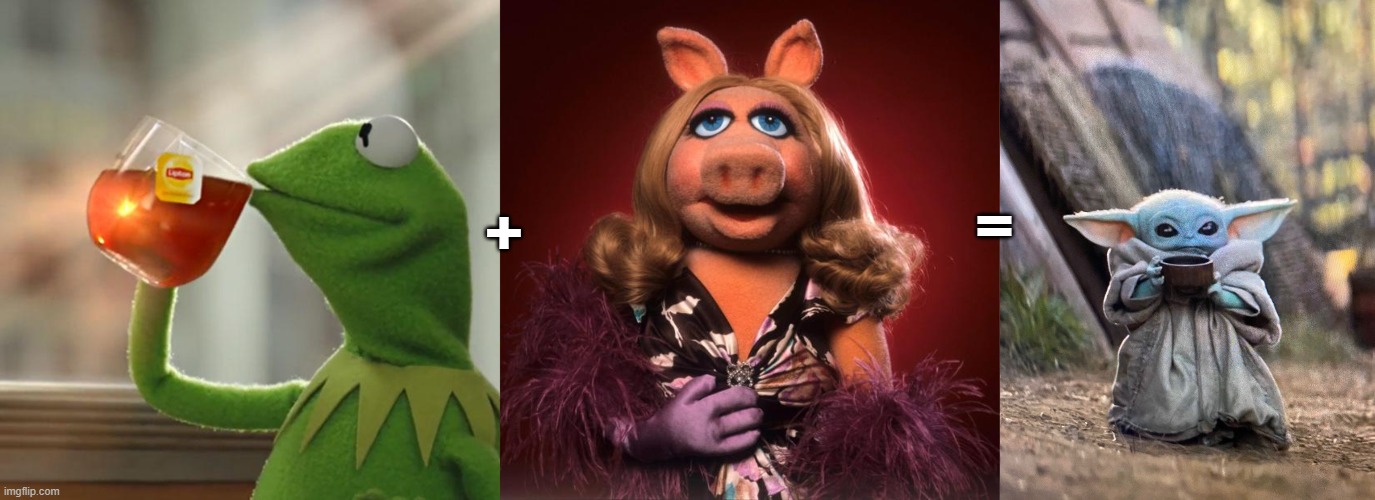 What do you think? | =; + | image tagged in memes,but that's none of my business,miss piggy,baby yoda tea,smgs are the best,why are you reading this | made w/ Imgflip meme maker