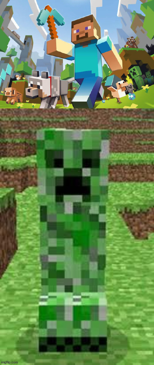 image tagged in minecraft,creeper | made w/ Imgflip meme maker