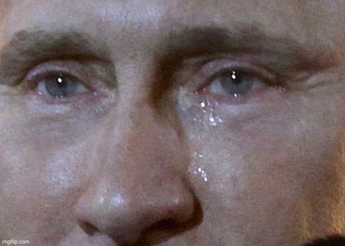 High Quality Putin cry close-up Blank Meme Template