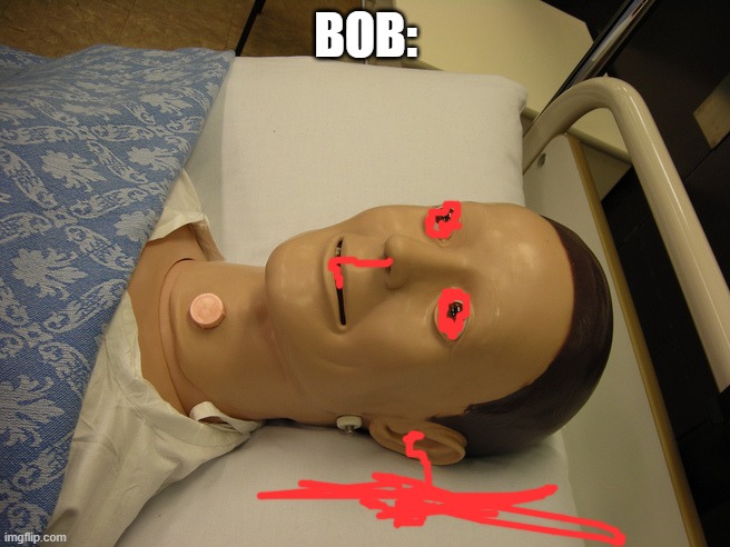 Medical dummy | BOB: | image tagged in medical dummy | made w/ Imgflip meme maker