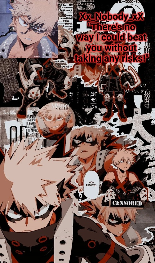 High Quality Bakugou temp Blank Meme Template