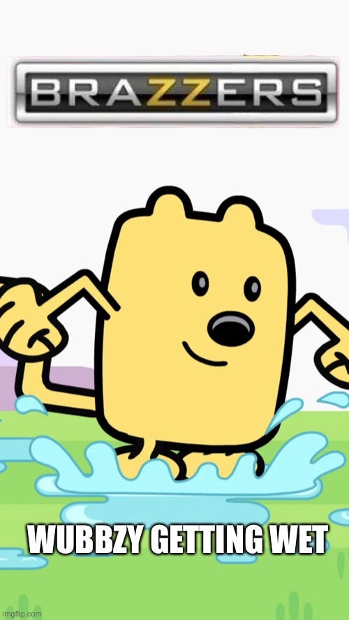 WUBBZY GETTING WET | image tagged in wubbzy jumping in puddles | made w/ Imgflip meme maker