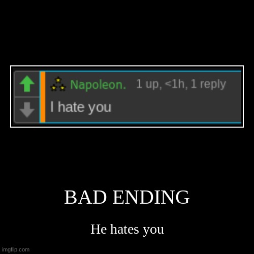 Found the bad Ending | image tagged in funny,demotivationals | made w/ Imgflip demotivational maker