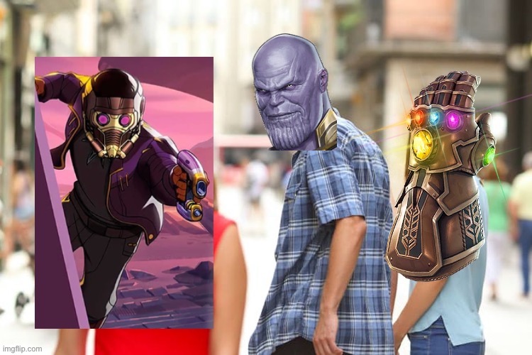 A what if meme | image tagged in black panther,thanos,infinity gauntlet | made w/ Imgflip meme maker