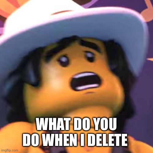 Cole | WHAT DO YOU DO WHEN I DELETE | image tagged in cole | made w/ Imgflip meme maker
