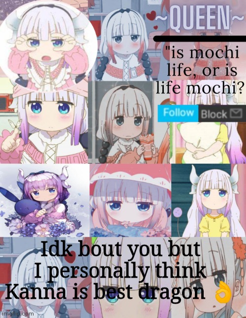 Kanna best dragon | Idk bout you but I personally think Kanna is best dragon 👌 | image tagged in kanna temp- | made w/ Imgflip meme maker