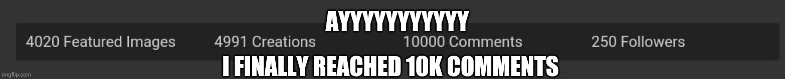 Cheers To That | AYYYYYYYYYYY; I FINALLY REACHED 10K COMMENTS | image tagged in 10k comments milestone,yes | made w/ Imgflip meme maker