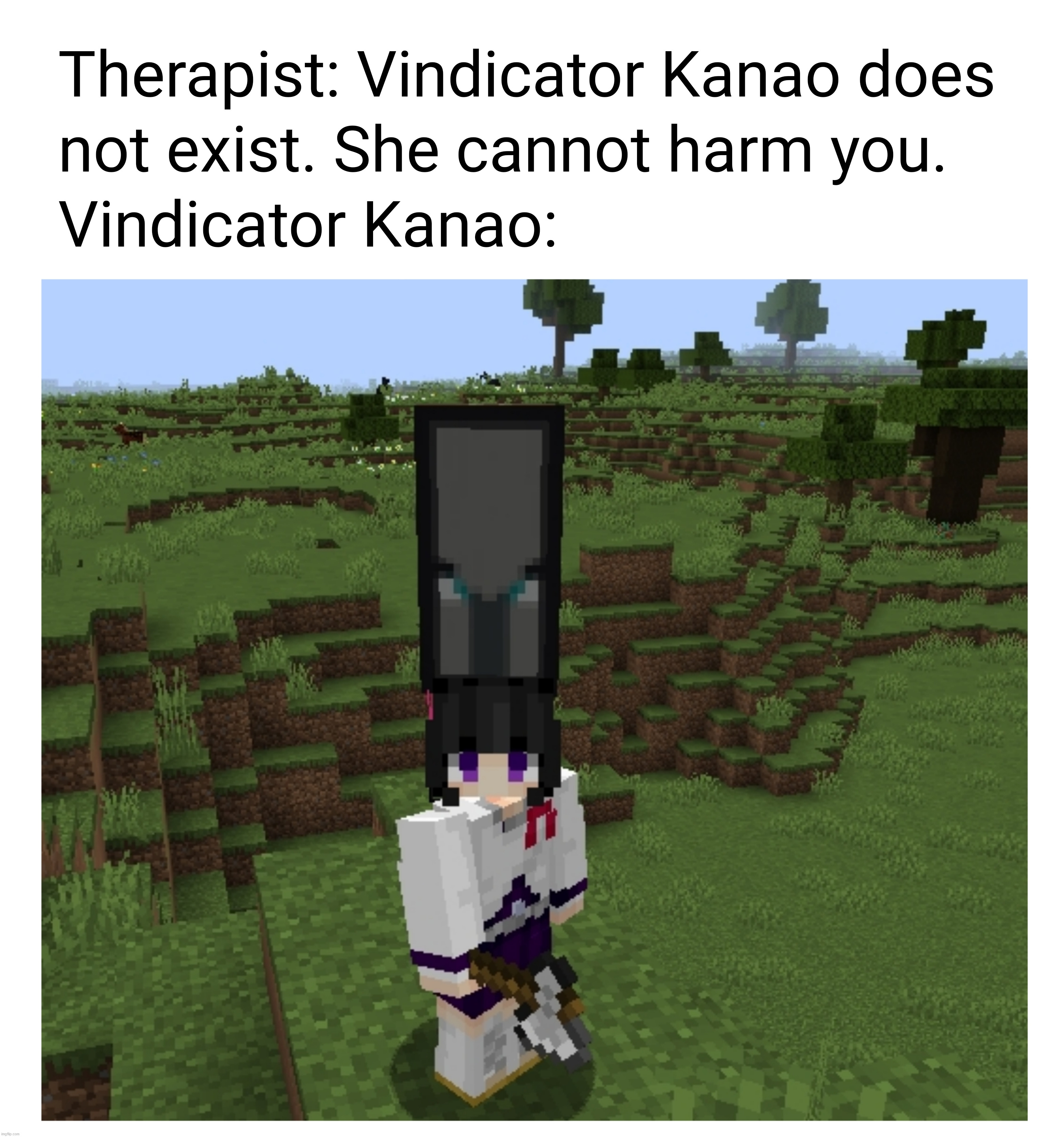 Illager Slayer | image tagged in demon slayer,cursed image,minecraft,raid,crossover,anime | made w/ Imgflip meme maker