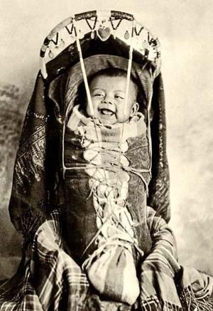 Smiling Native American baby Blank Meme Template