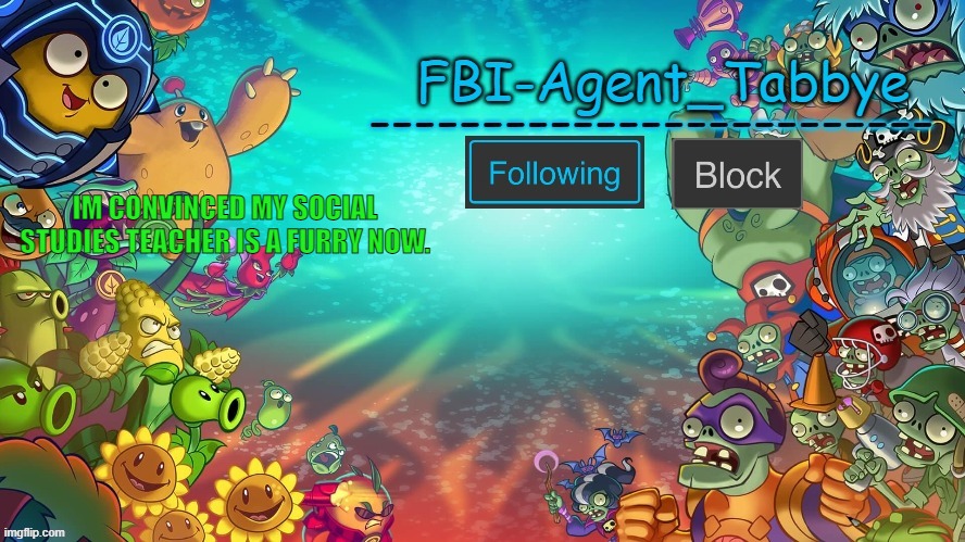 all of these "podcast of education" are just stories of people getting muged by a furry in the middle of the night | IM CONVINCED MY SOCIAL STUDIES TEACHER IS A FURRY NOW. | image tagged in tabbye's pvzh temp by uno | made w/ Imgflip meme maker