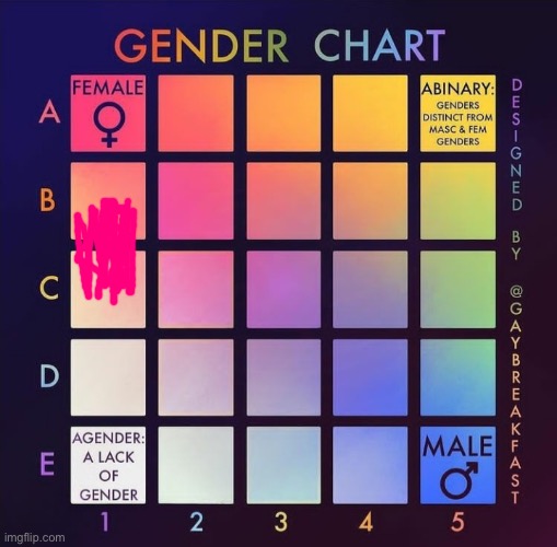 Paragirl | image tagged in gender chart,demisexual_sponge | made w/ Imgflip meme maker