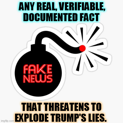 If Trump says "Fake News," you'll know it's the truth + he has damp armpits. Trump is always afraid reality will blow his con. | ANY REAL, VERIFIABLE, DOCUMENTED FACT; THAT THREATENS TO EXPLODE TRUMP'S LIES. | image tagged in fake news,trump,sweaty,lies | made w/ Imgflip meme maker