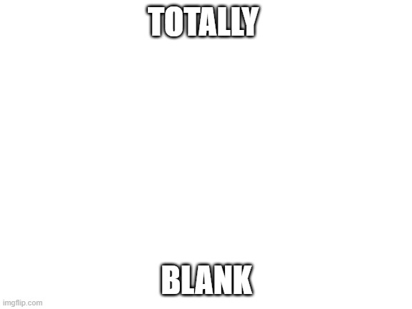 Blank White Template |  TOTALLY; BLANK | image tagged in blank white template,blank,nothing,boring | made w/ Imgflip meme maker