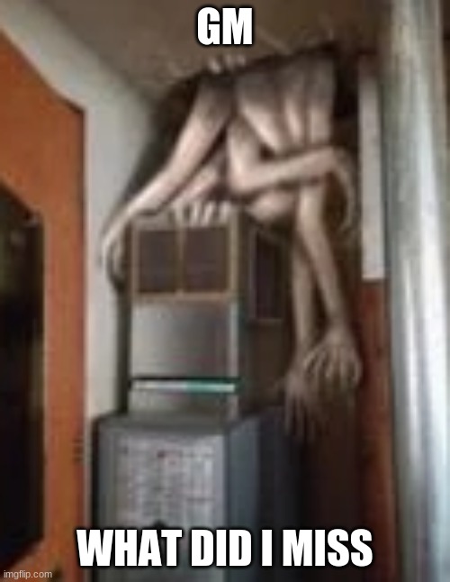 Clump | GM; WHAT DID I MISS | image tagged in clump | made w/ Imgflip meme maker