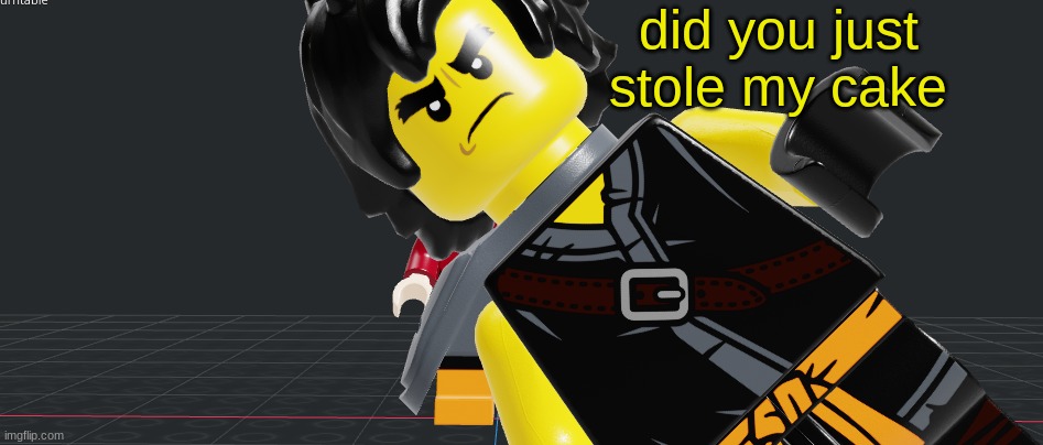 Remake lego jaiden | did you just stole my cake | made w/ Imgflip meme maker