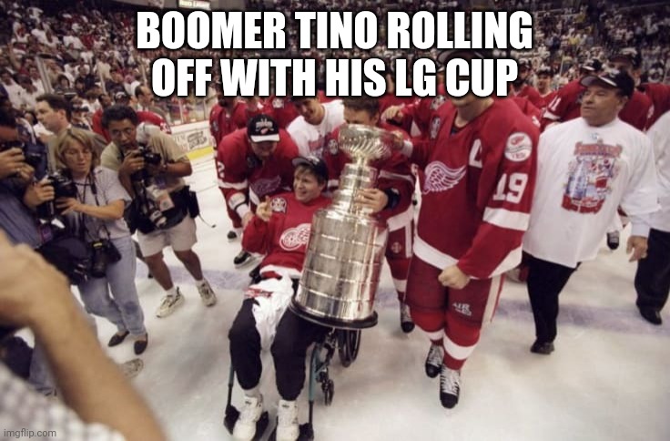 BOOMER TINO ROLLING OFF WITH HIS LG CUP | made w/ Imgflip meme maker