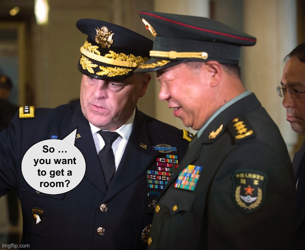 Gen. Milley has his loyalties | image tagged in general milley,joe biden,political meme | made w/ Imgflip meme maker