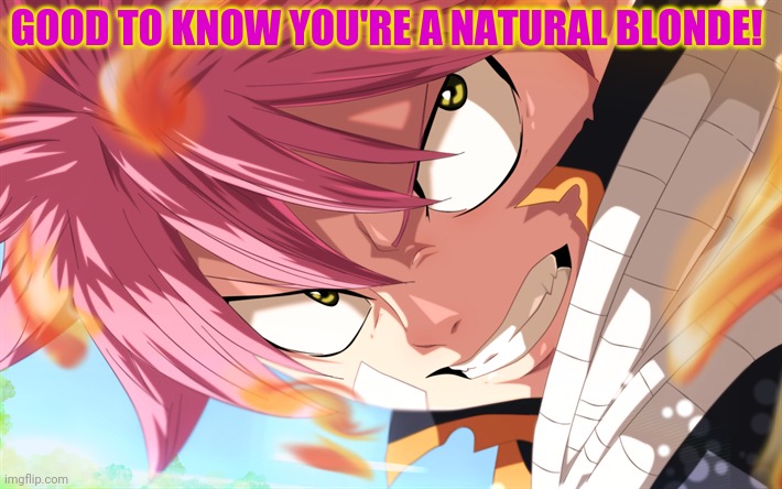 GOOD TO KNOW YOU'RE A NATURAL BLONDE! | made w/ Imgflip meme maker