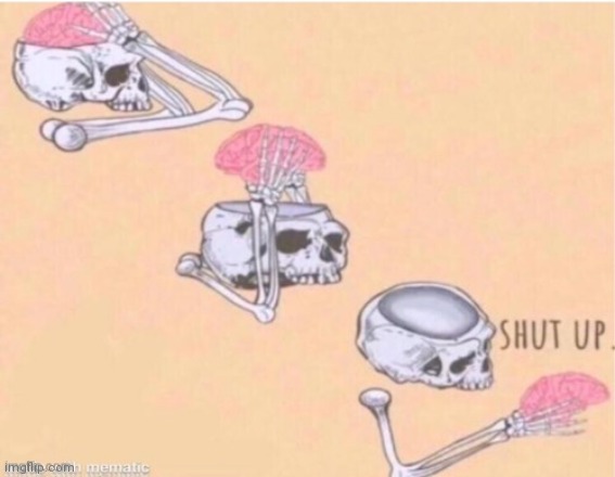 Skull Shut up | image tagged in skull shut up | made w/ Imgflip meme maker