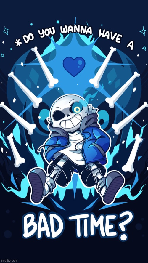 Happy 6th Anniversary!! (jamming to Megalovania like usual) | image tagged in undertale sans bad time | made w/ Imgflip meme maker